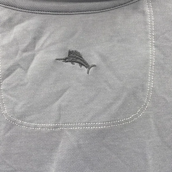 Tommy Bahama Polo Shirt Men's‎ XL Gray Marlin Academia Coastal Sportswear Preppy - Picture 5 of 11